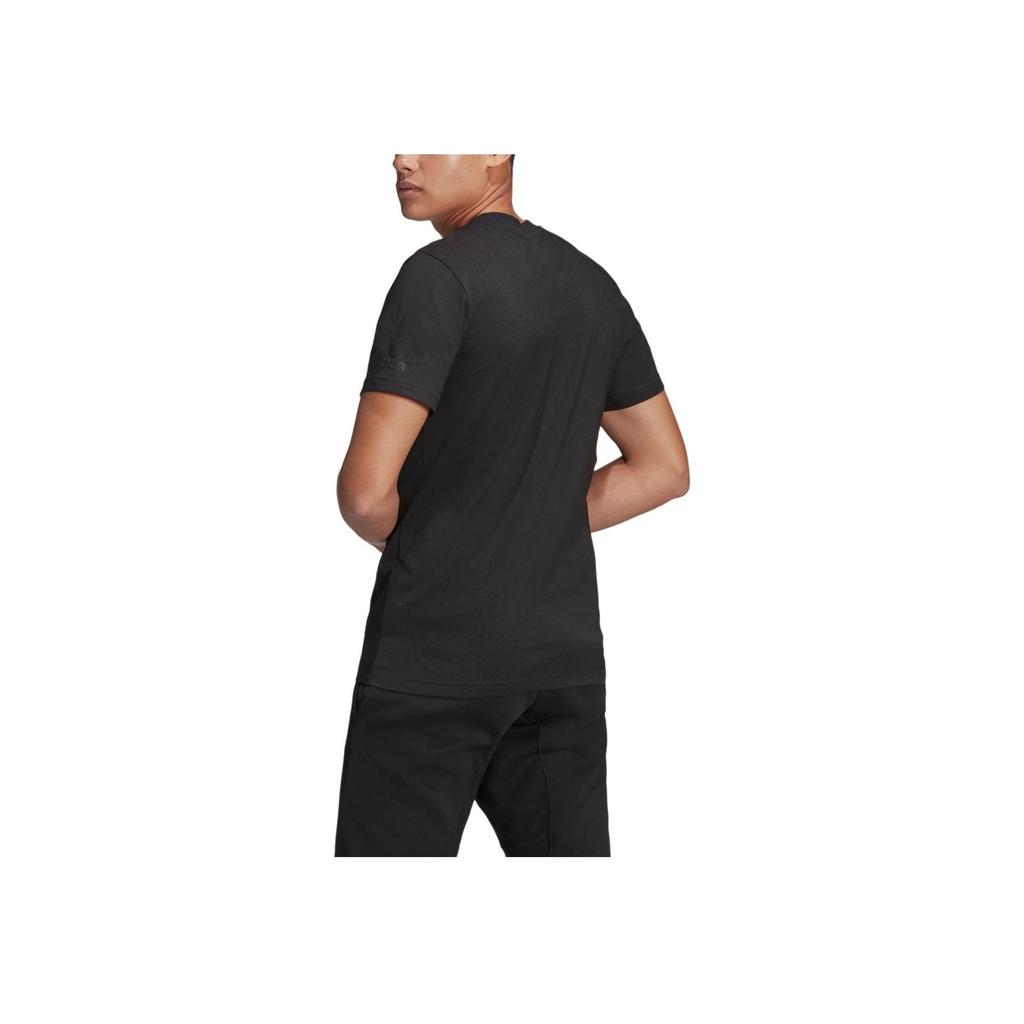 Adidas Alphabet Print Casual Sports Round Neck Short Sleeve T-Shirt Men Tops Black ED7281