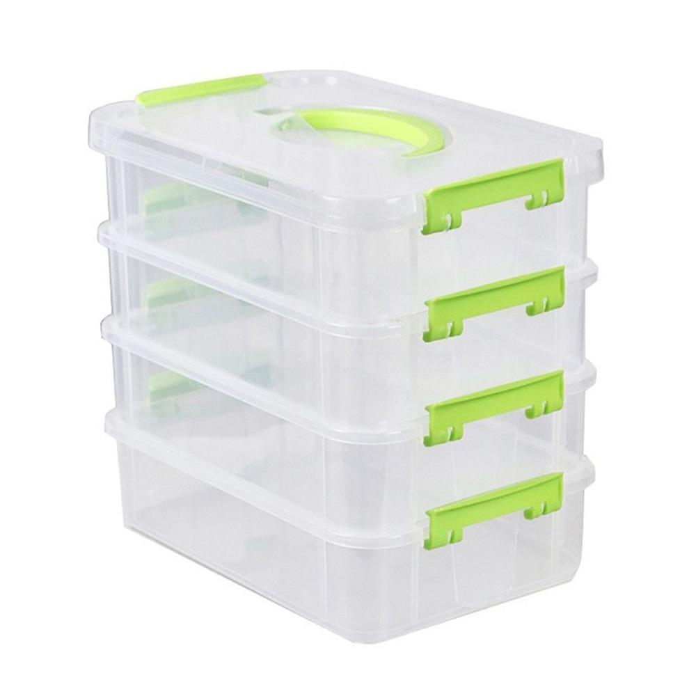 Schreibtisch Schubladentisch Aufbewahrungsorganizer Transparent Mehrschichtig Schmuckbehälter Fächer Kunststoff Platzsparend Schmuckaufbewahrungsbox
