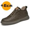 Scarpe Rialzate in Vera Pelle per Uomo Scarpe Elevator Aumento di Altezza Calzature Sneakers Casual di Lusso da Uomo Scarpe da Skate