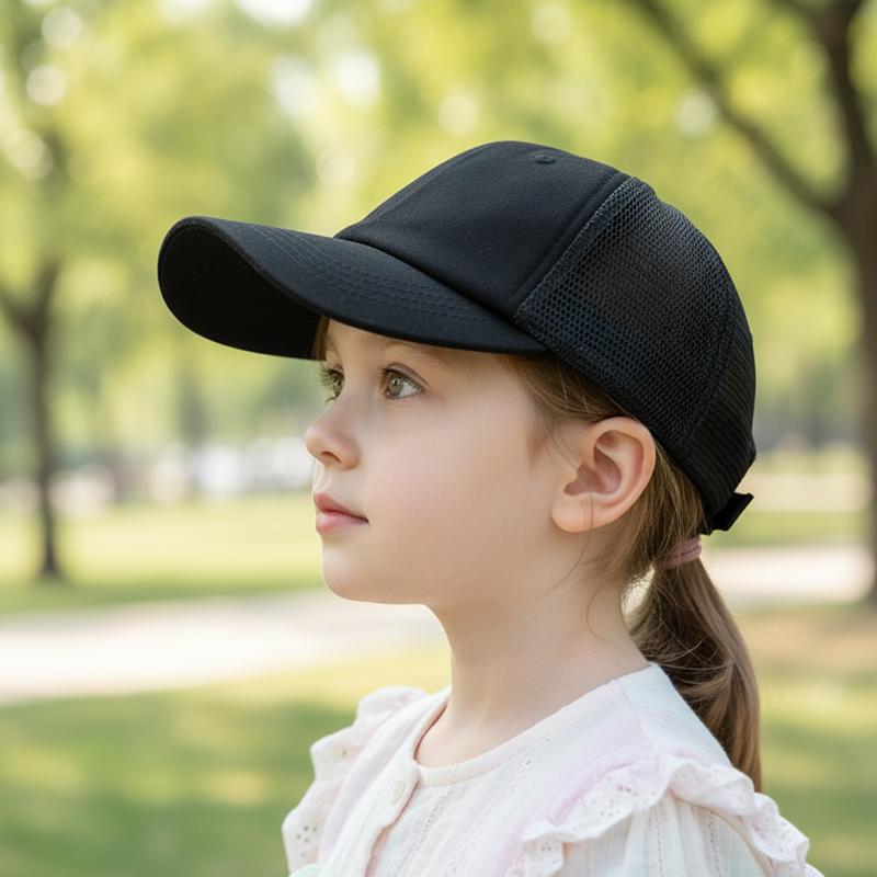 Summer Kids Cap Solid Color Mesh Breathable Baseball Caps Sun Protection Sun Hat Korean Style Children Travel Accessories