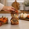 Wooden Fall Pumpkin Tabletop Decoration for Home Mantel Shelf Centerpiece