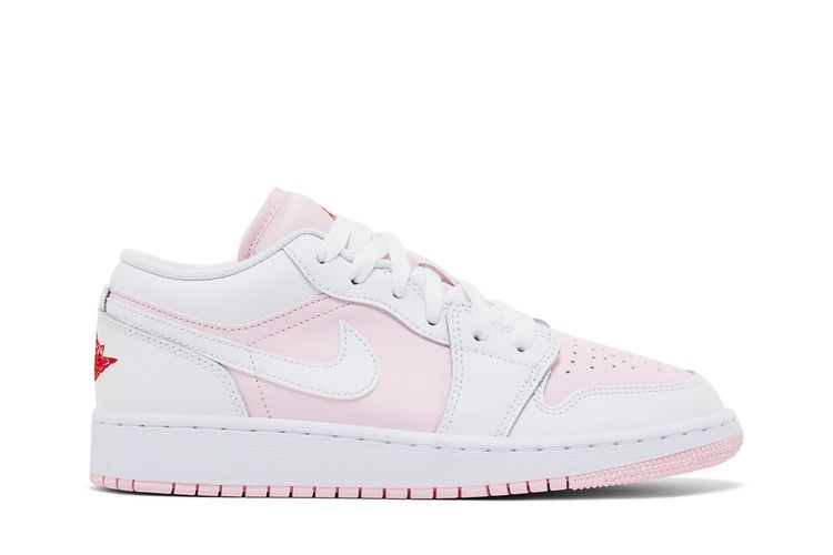 Jordan 1 Low Pink Foam Fire Red White (GS)