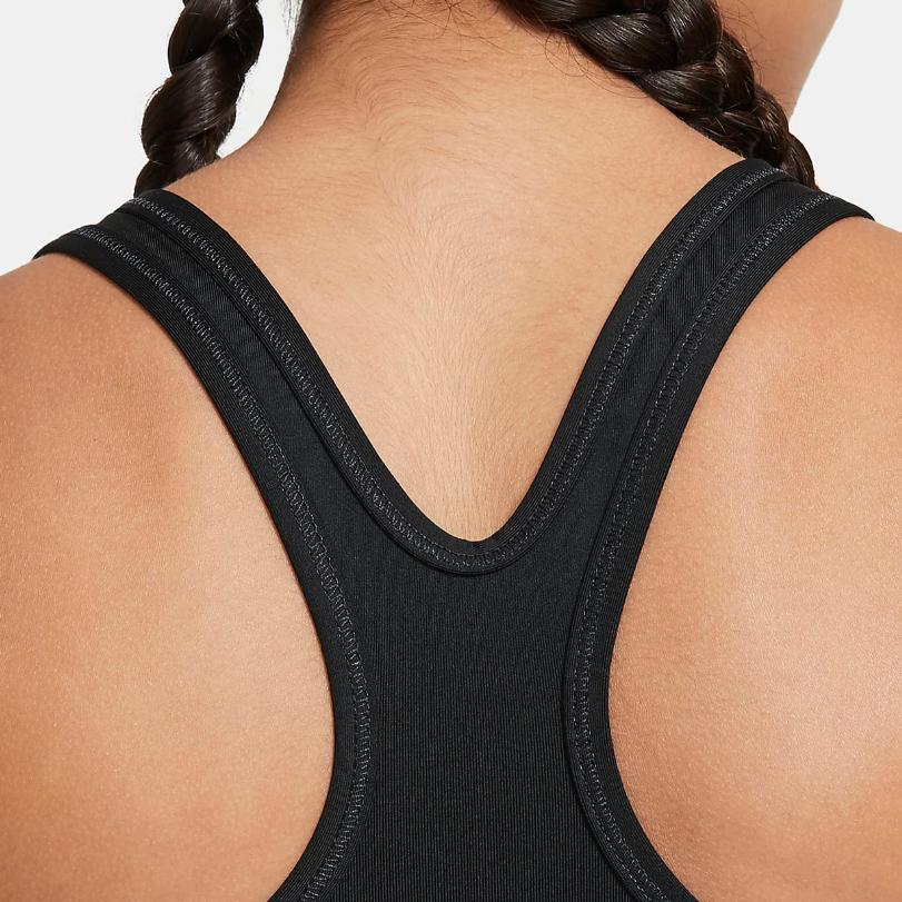 Nike Solid Color Logo Round Neck Kids Sports Underwear Kids Underwear Black BV1435-010