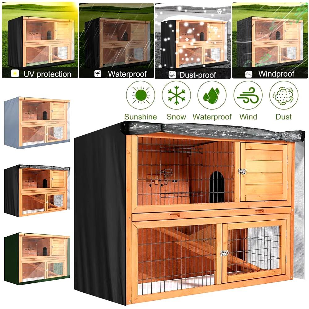 Waterproof Poultry Cage Covers Dust Cover Pet Bunny Cage Rabbit Hutch Cover  Patio