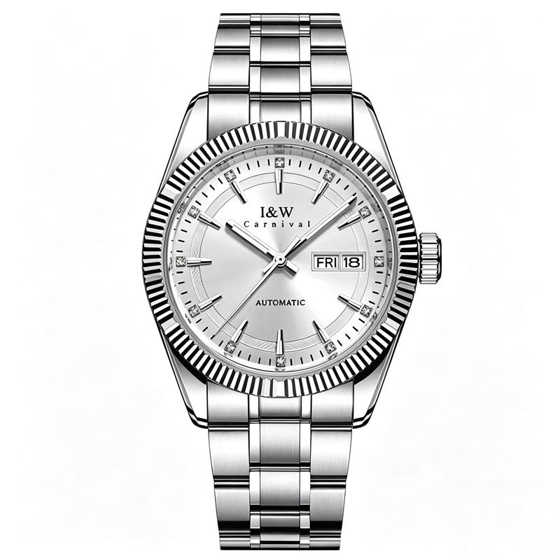IW Automatic Mechanical Watch Stainless Steel Waterproof Sport Stainless Steel Luxury Casual Watch for Men Reloj Hombr
