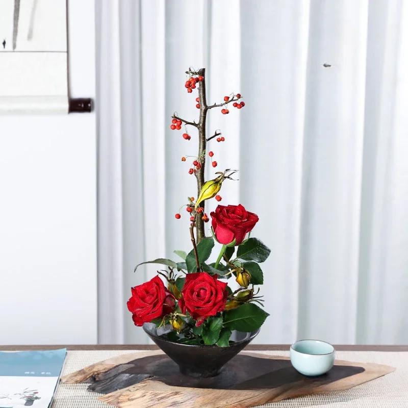 Japanese Frog Vase Ceramic Bouquet Flower Arrangement Bowl Device Kenzan Arranging Ikebana Centerpieces Wedding Floral Holder