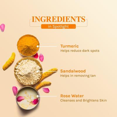 Lotus Herbals Radiance Boost Ubtan Face Mask | Turmeric, Sandalwood and Rose Water | Glowing Skin |Reducing Dark Spots | Paraben Free |Mineral Oil