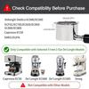 51mm Bottomless Portafilter Espresso Filter Holder with Basket( 14g ) For Espresso DeLonghi Dedica EC680/EC890/EC820/EC900,SMEG