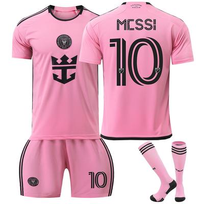 2024-25 Inter Miami Local#10 MESSI Conjunto de Camiseta Deportiva de Entrenamiento con Calcetines Adolescentes Niños Adultos Nombre Personalizado Kits de Fútbol