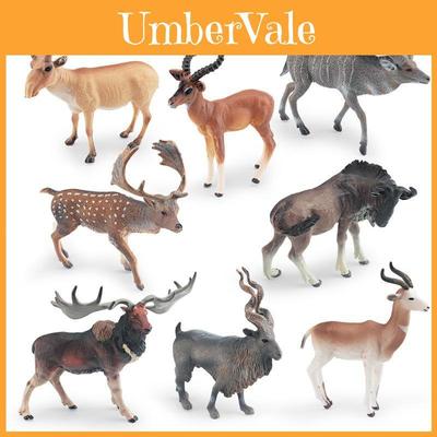 Realistic Plastic Forest Animal Model Set Featuring Impala Antelope And Majestic Deer Figurines For Collectors And Decor