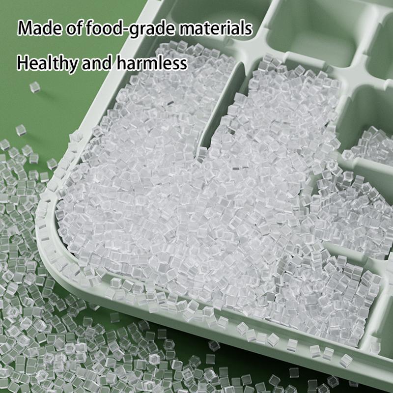 Forma na 18/32 kostek ledu s víkem, lopatkou a úložným boxem, vyjmutí jedním kliknutím, výrobník ledu, DIY, koktejlové nástroje na whisky