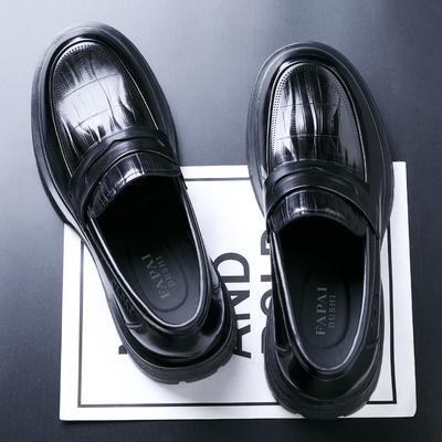 Herbst neue lässige Lederschuhe Herren Leder Slipper aus erster Schicht Rindsleder Business Kleid Pendler Lederschuhe Tide