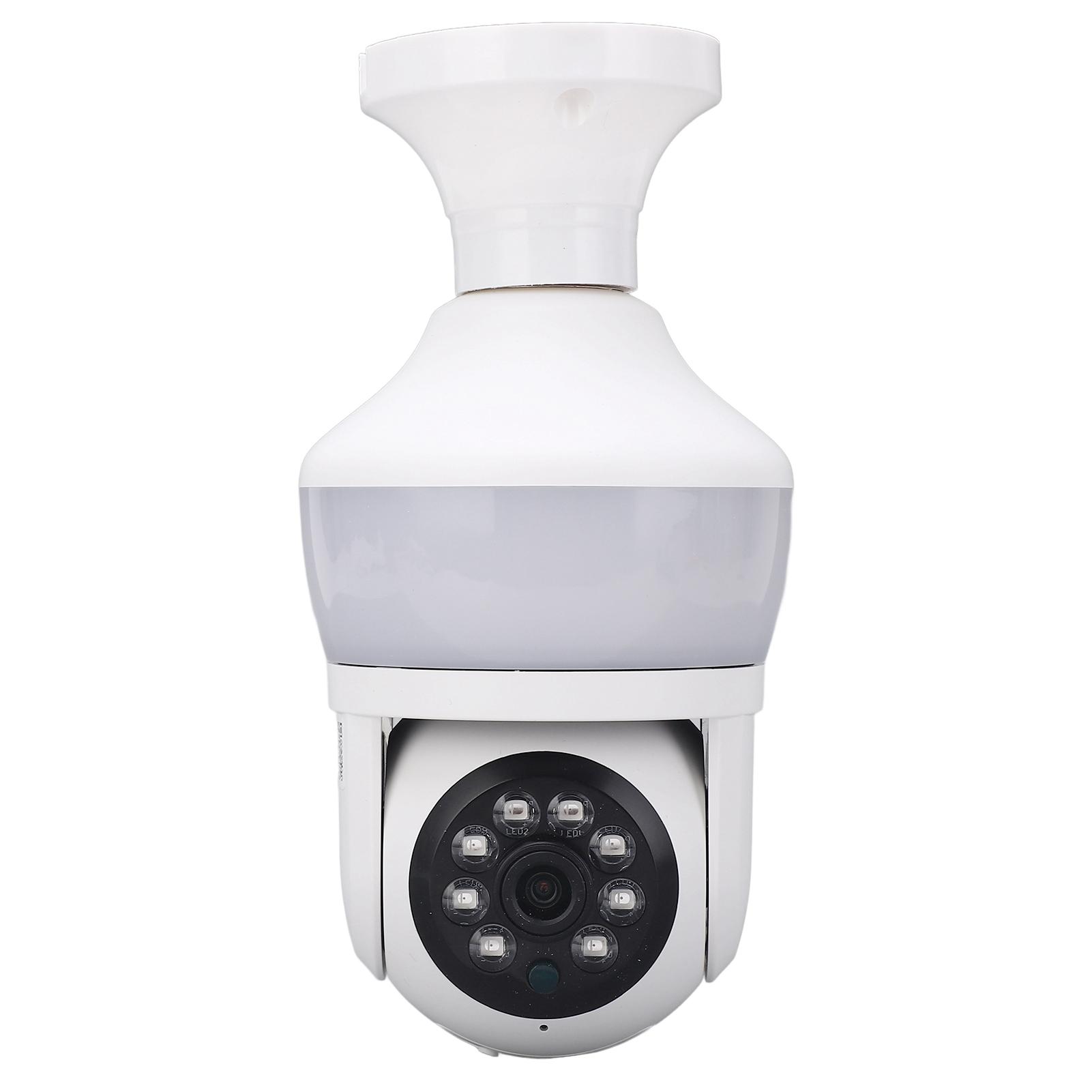 

3MP Light Bulb Security Camera 360 Degree Wifi Outdoor Indoor Dual Screen Linkage 2 Way o Night
