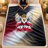 Flannel BlanketPoland Football Warm Soft Throw Blanket for Indoor Sofa Bed Living Room Use