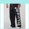Hiphop Casual Pants For Men With Elastic Waist And Straight Leg Design For Streetwear Style