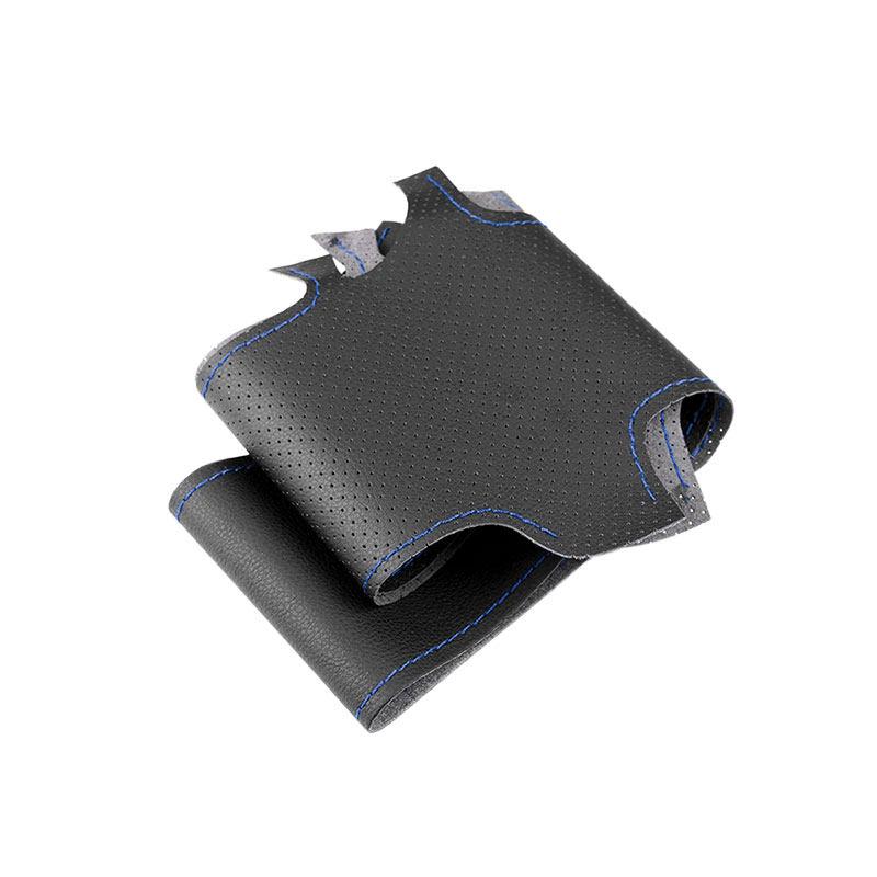 Hand-sewing Perforated Microfiber Leather Car Interior Steering Wheel Cover For Peugeot 308 2014 2015 2016 2017 2018