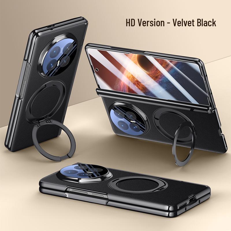Honor Magic V6 Transparent Magnetic Foldable Phone Case with Rotating Stand - Full Coverage, Anti-Drop Protection for Men. Honor Magic V6