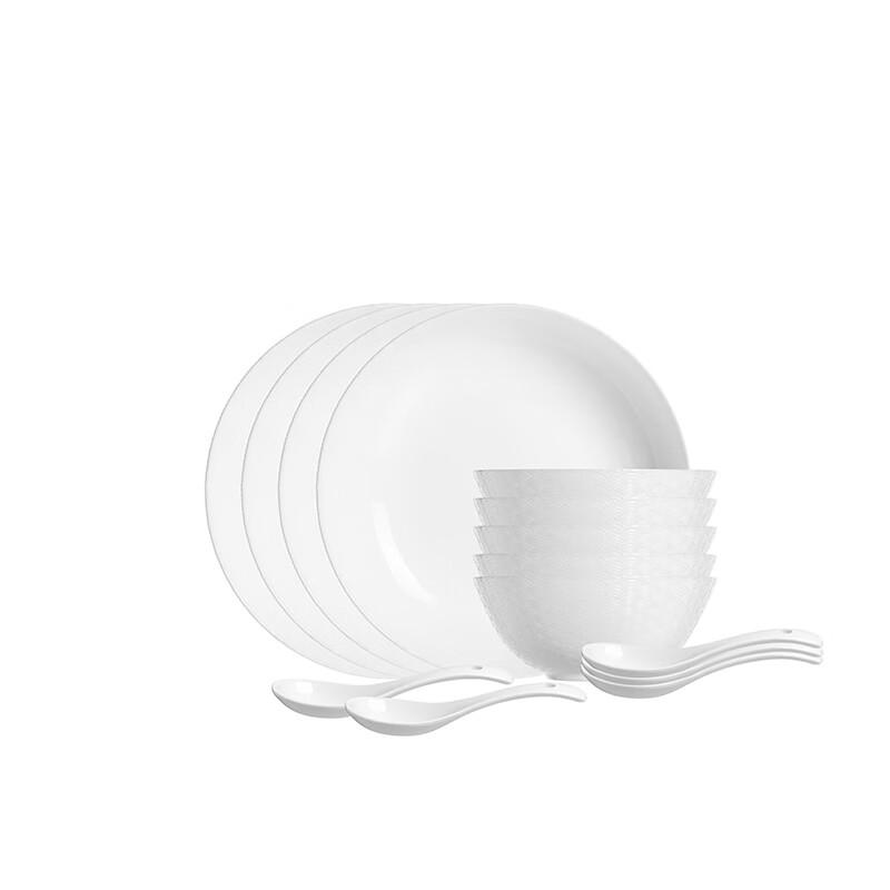 Luminarc 14-Piece Auspicious Cloud Glass Dinnerware Set