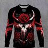 Men's 3D Stripe Printed Long-sleeved T-shirt, Comfortable, Breathable and Versatile Men's Top