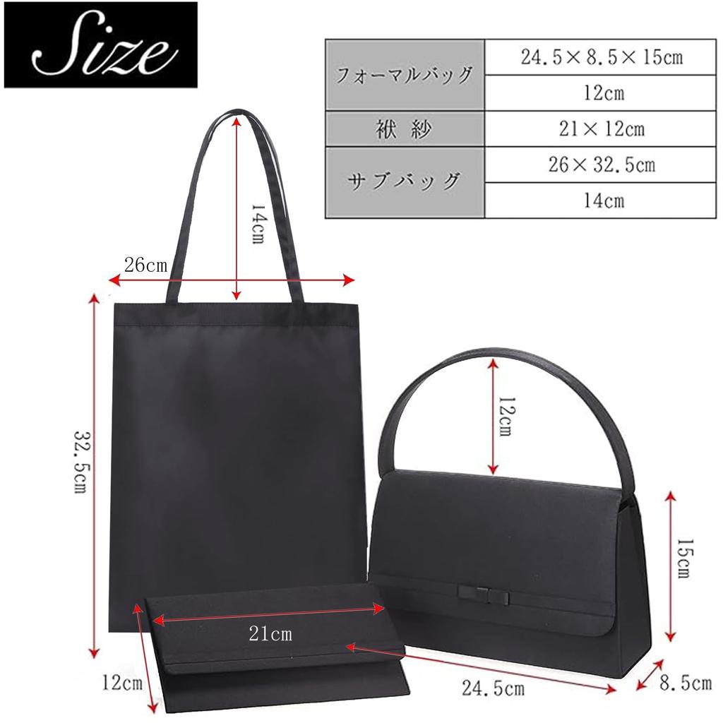 NAACCI 3-teiliges formelles Taschenkombiset für Damen, perfekt für Hochzeiten, Beerdigungen, Aufnahmefeiern, Abschlussfeiern und Beerdigungen. Beliebt und Beliebt, Groß,