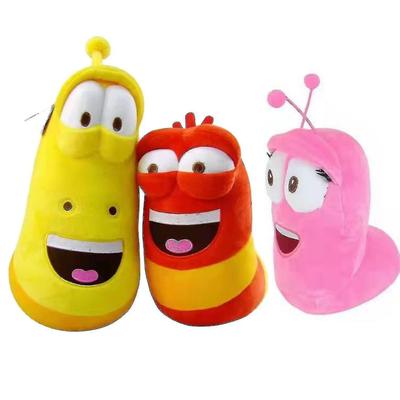 3 ks Plyšové hračky Larva Žlutý hmyz Červený hmyz Kreslené hračky Larva Plyšová panenka 9 palců