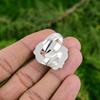 Natural Prehnite Rough Gemstone Multi Stone Adjustable Ring 925 Silver For Women