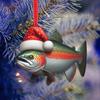 New Acrylic Flat Animal World Christmas Festival Party Pendant for Christmas Tree Decoration Pendant