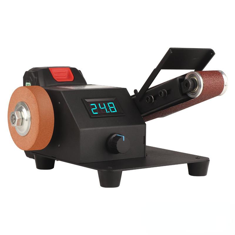 250W Rechargeable Small Sanding Belt Machine Micro Desktop Electric Polishing Machine Household Portable Sharpening Tool