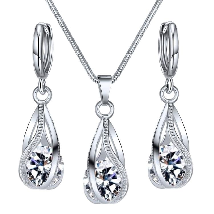 Stylish Jewelry Set Elegant Teardrop Dangle Earrings Trendy Drop Earrings 1