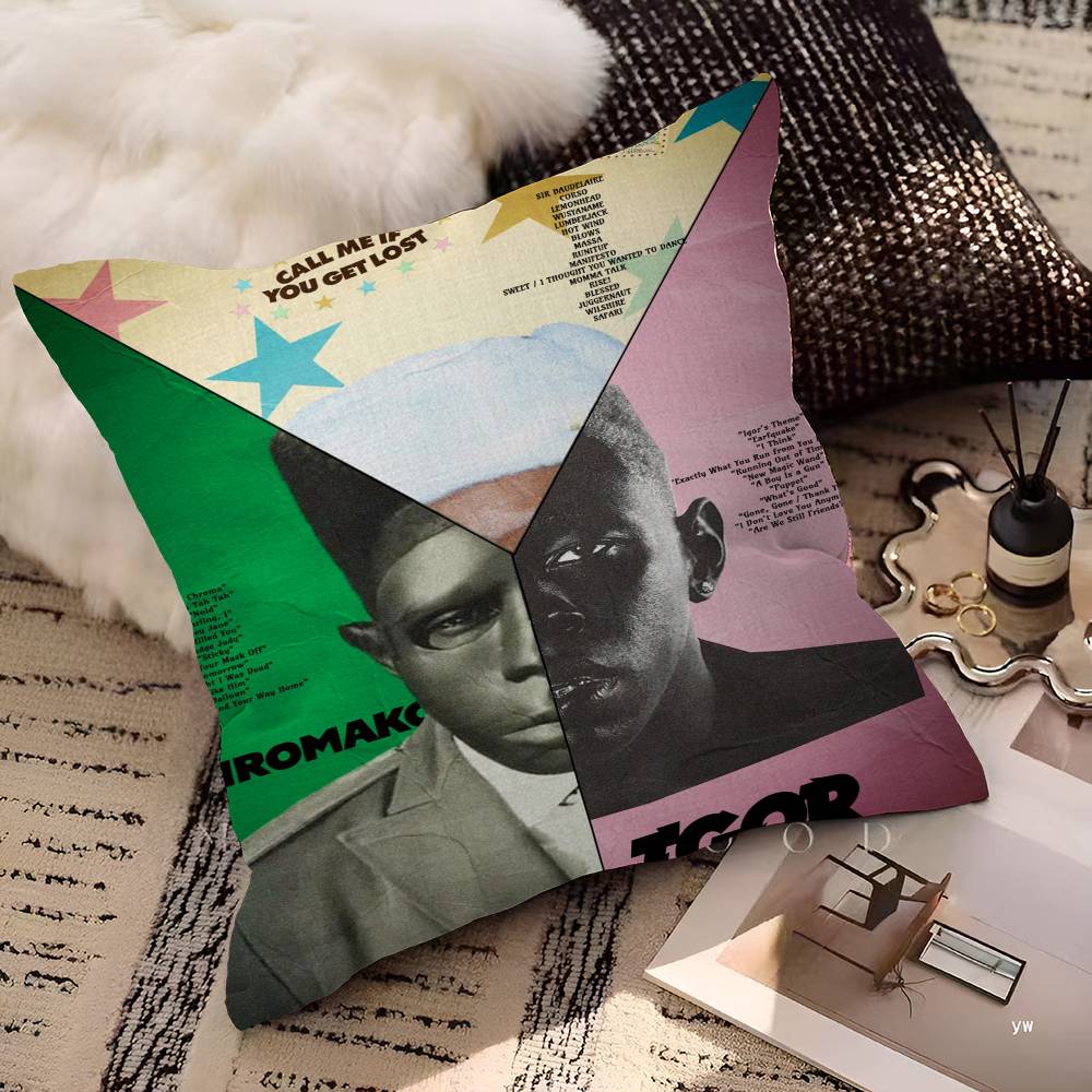 Tyler The Creator 45*45cm Cushion Cover Pillow Cover Decor Pillowcase Home Pillowcase for Couch Pillow