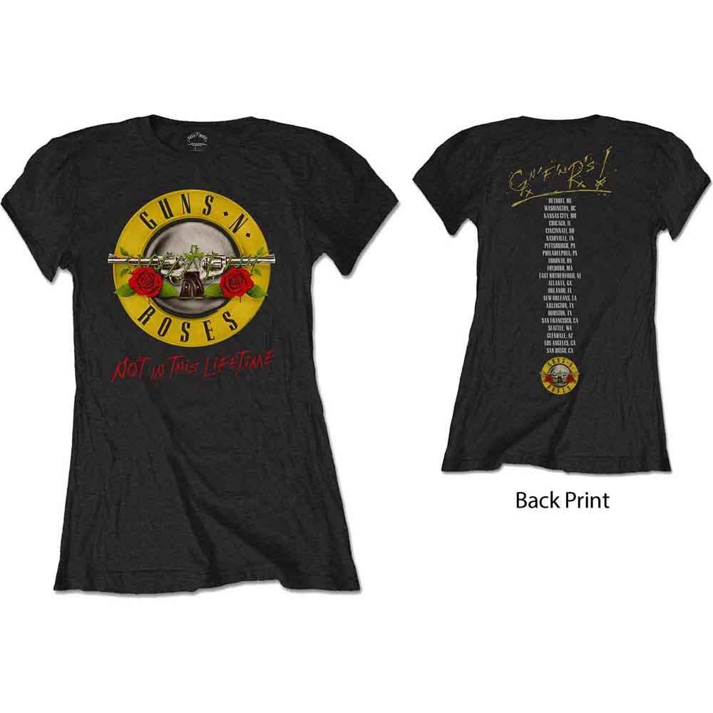 Guns N Roses Men's GNRTS35LB02 T-Shirt, Black, Skinny Fit Medium (UK 10-12)