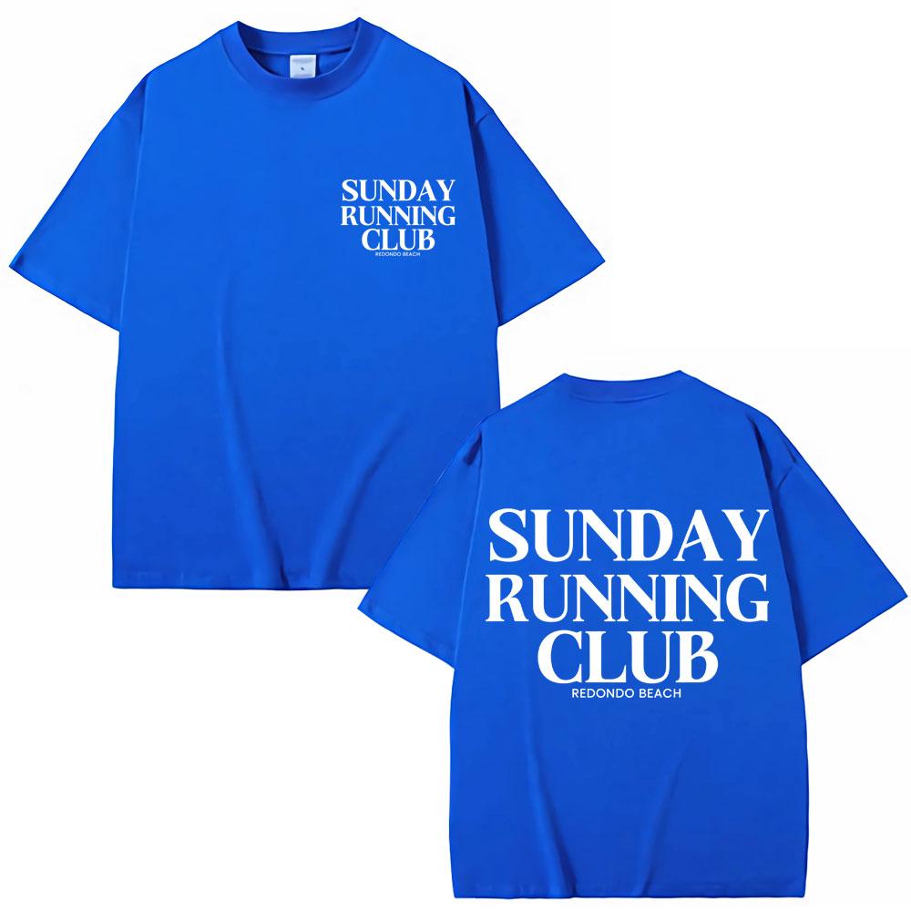 

Sunday Running Club Graphic T Shirt Men Women Sport Fashion Harajuku T-shirts Oversized Cotton Casual O-Neck T Shirts 3XL