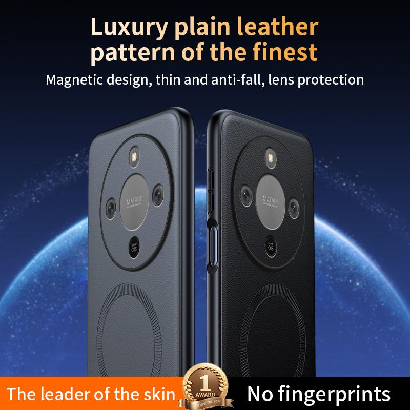 For Honor X70 Case Magnetic Leather Shield Cover For Honor X70 Anti-Fingerprint Non-Slip PC+TPU