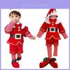 Kinder Niedlicher Weihnachtsmann Elf Weihnachten Cosplay Outfit Party Verkleidungskostüm