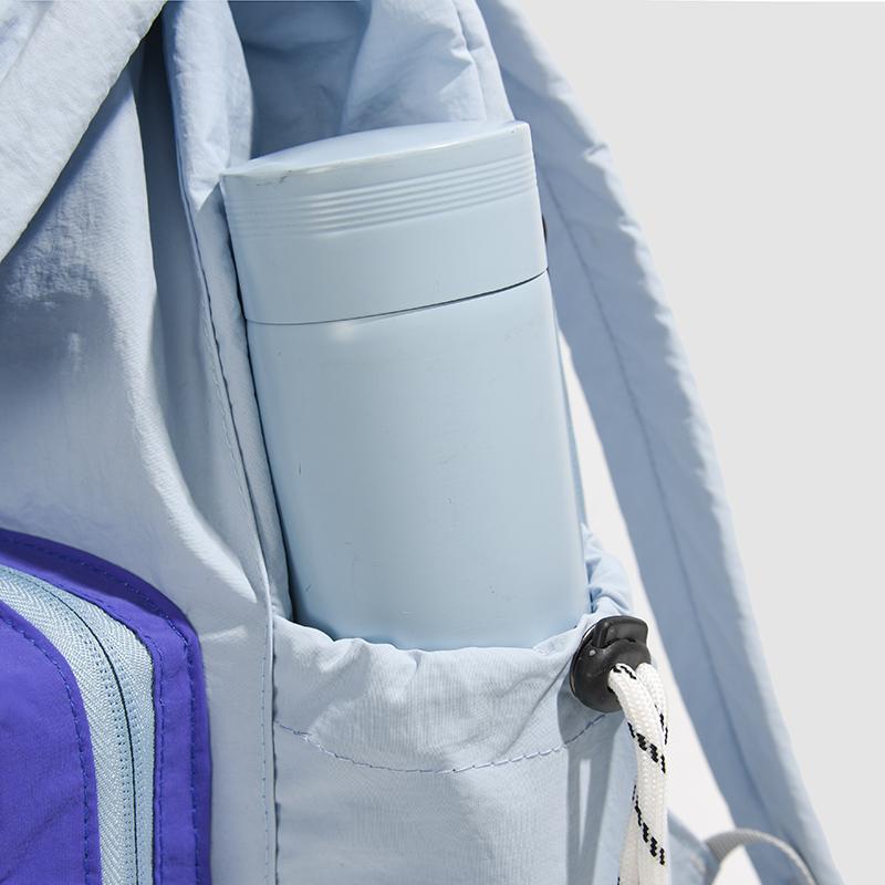 Fashion Woman Backpack 2025 Summer Waterproof Nylon Soft Handle Solid Multi-Pocket Travel Zipper Feminina Splicing Color School Bags Laptop Backpack