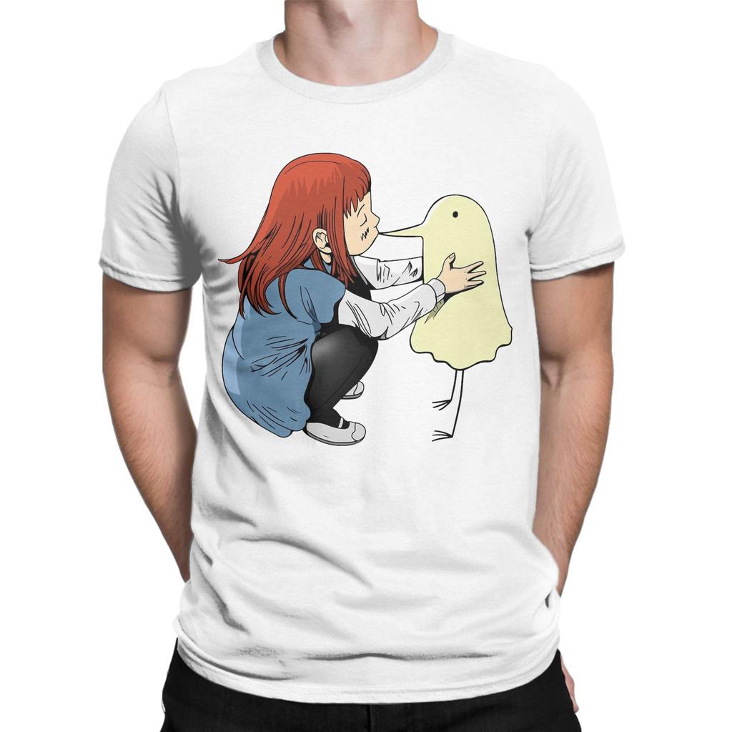 Unisex Women TShirt Oyasumi Goodnight Punpun Pocket Pure Cotton Tee Shirt Short Sleeve Aiko Tanaka Anime T Shirts Clothing Summer