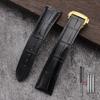 19mm 20mm 21mm 22mm for Omega Seamster Watch Original Leather Watch Strap Solid Steel Deployant Clasp Bamboo Leather Watch Bands