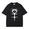 2025 men's and women's ghost printed T-shirt, hip-hop short sleeved top, pure cotton casual streetwear