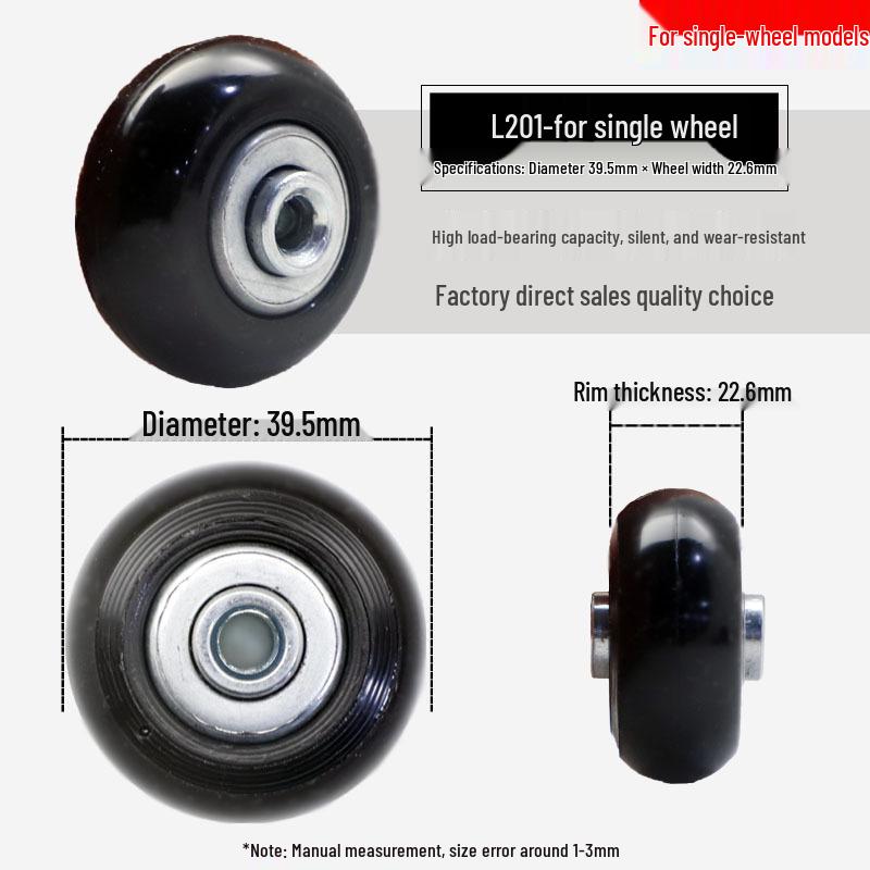 Universal Wheel Replacement for Luggage Suitcase: Leather Caster Rubber Roller Rim Repair Accessories