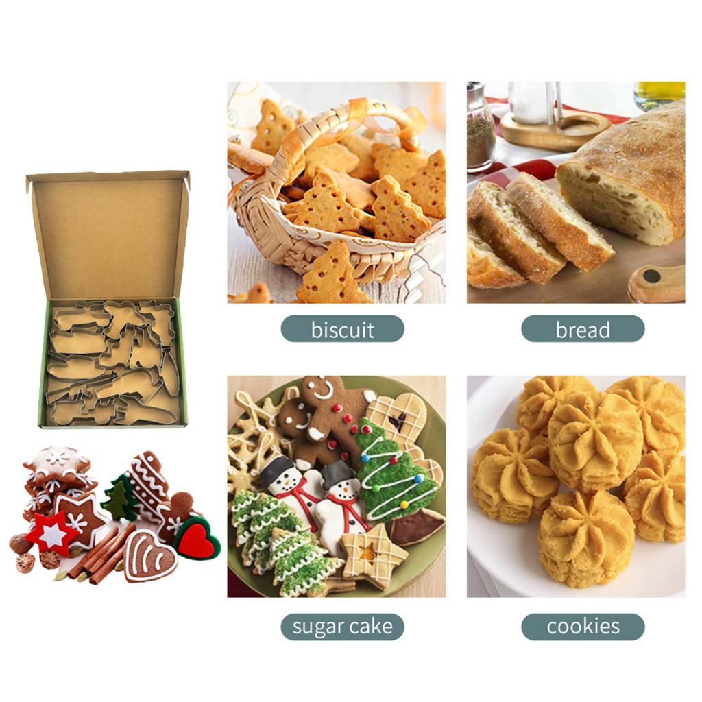 12 Pezzi Serie Militare Forma Tagliabiscotti Verdura Biscotto Stampo Strumenti per la Cottura Pasticceria Acciaio Inossidabile Fondant Utensili da Forno