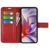 Dla Motoroli Moto G 5G (2025) Etui z podstawką odporne na zarysowania, skórzane etui na telefon o fakturze skóry cielęcej
