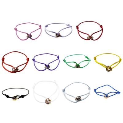 Metal Buckle Rings Couples Bracelets Handmade String Bracelet Adjustable Beach Ankle Braided Bracelets Gift for Friend