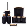 Accessories Set Soap Dispenser Cotton Ball Holder with Tray Toothbrush Cup Container for