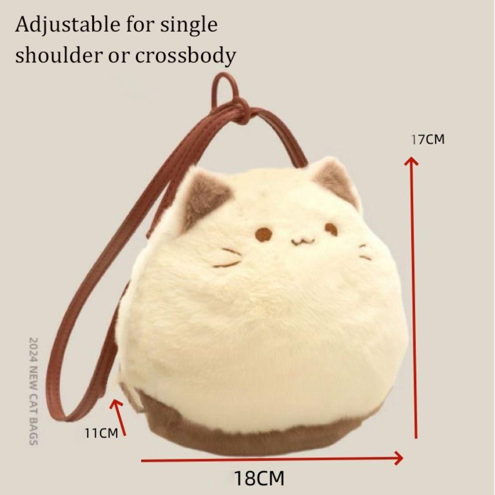 Adorable Plush Backpack Cute Clutch Bag 2025 Kitten Handbag  for Woman Kids
