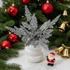 Glitzerzweige 40cm Weihnachtsdekorationen, künstliche Kiefernadeln Goldstaub Blatt Zypresse Kiefernblätter Goldstaub Weihnachtsbaumzweige