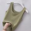 V-neck Knitted Ice Silk Sleeveless Top Thin Vest Knit Sweater Women Sexy Slim Camisole Female Women Clothing S… More