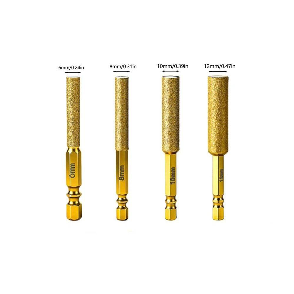 6/8/10/12mm Size Hexagonal Shank Core Drill Bit Tile Marble Drill Bit  Dry Drilling Application
