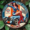 Vintage Retro Race Car Metal Wall Art, Garage Decor, Gift for Men