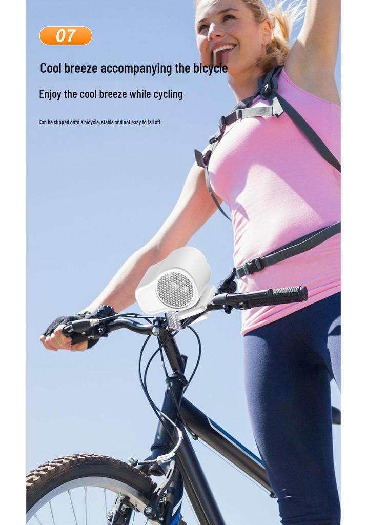 T511 High-Speed Clip-On USB Mini Fan with Digital Display and Lanyard