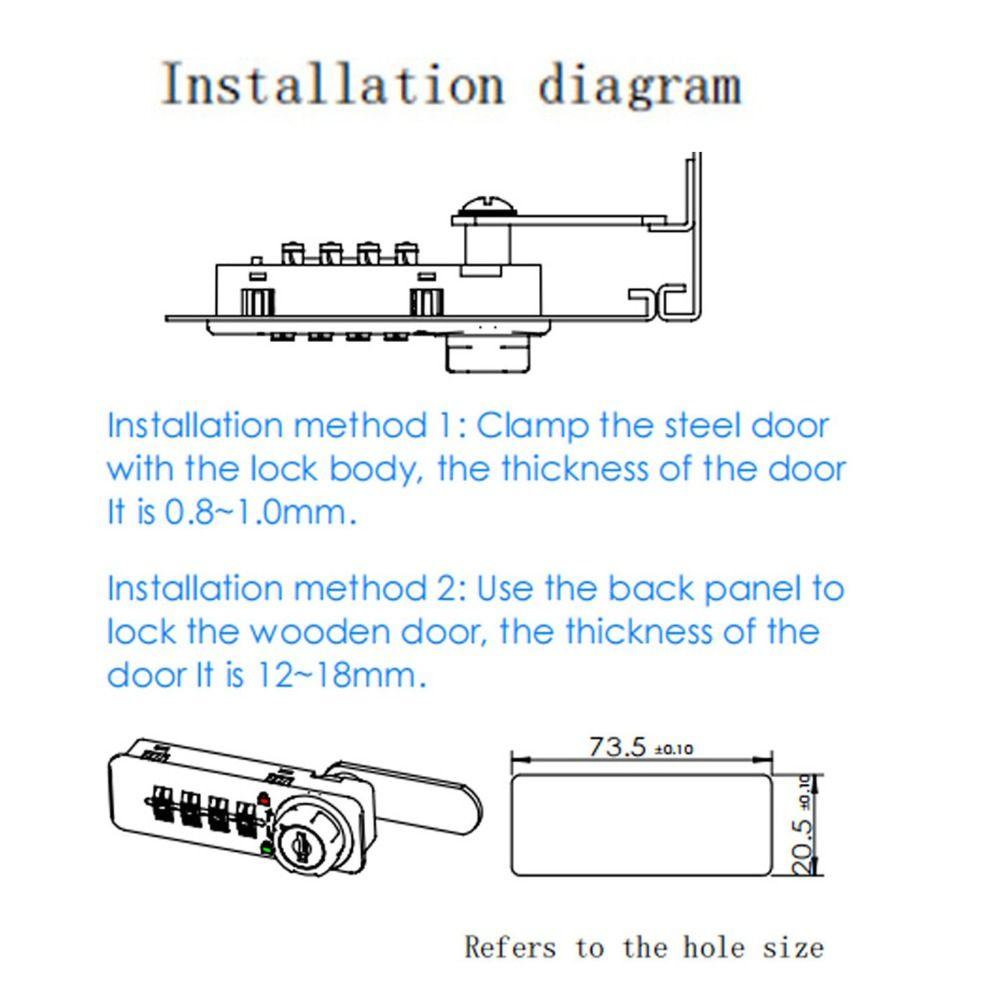 Zinc Alloy Mechanical Password Lock 4 Digital Code Security Combination Lock Durable Anti-theft Drawer Lock Furniture Hardware